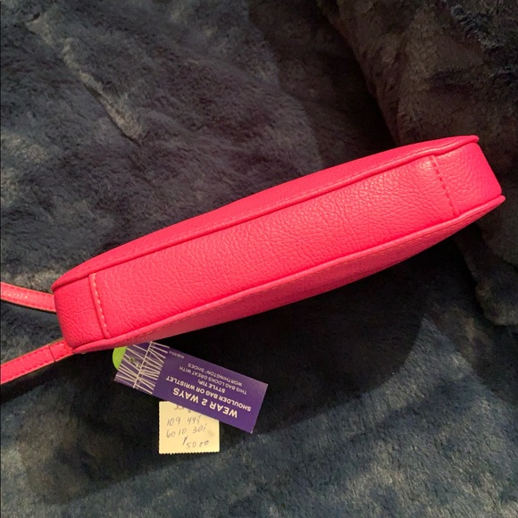 Worthington NWT Bright Pink Handbag Wristlet or Shoulder Bag 2 in One - Picture 7 of 13